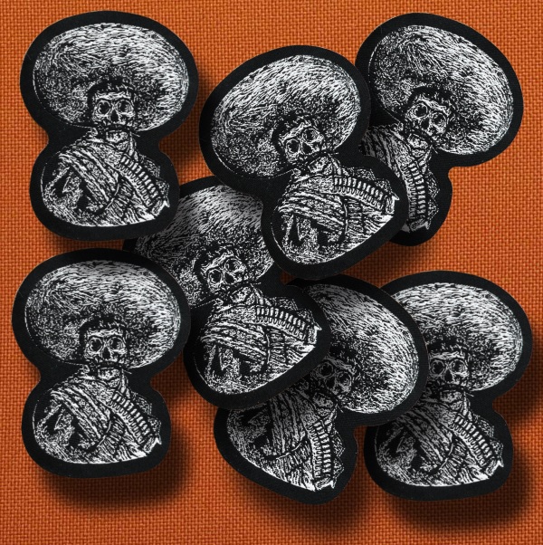 Parche textil micro bordado calavaera