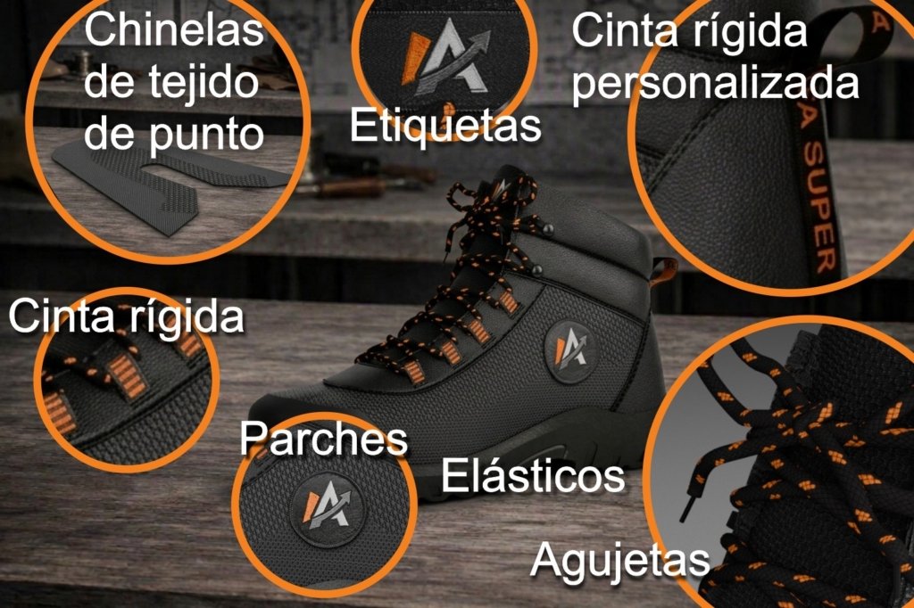 Chinelas de tejido de punto, etiquetas, cintas rígidas y elásticos fabricados por Cintas y Etiquetas